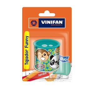 TAJADOR DOBLE DE PLÁSTICO VINIFAN FUNNY CON DEPÓSITO