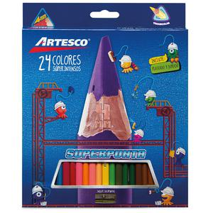 COLORES LARGOS ARTESCO TRIANGULARES SUPERPUNTA X 24 UND