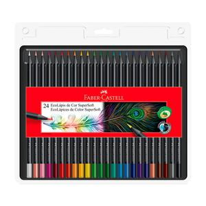 COLORES LARGOS FABER CASTELL SUPERSOFT X 24 UND