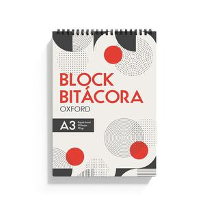 BLOCK BITÁCORA ANILLADO OXFORD A3 90 G 90 HOJAS