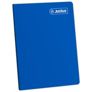 CUADERNO RAYADO DELUXE JUSTUS A4 AZUL 80 HOJAS