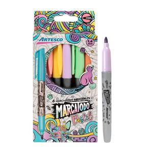 PLUMÓN INDELEBLE DELGADO ARTESCO MARCATODO PASTEL X 6 UND
