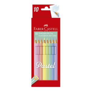 COLORES LARGOS FABER CASTELL TRIANGULARES PASTEL X 10 UND