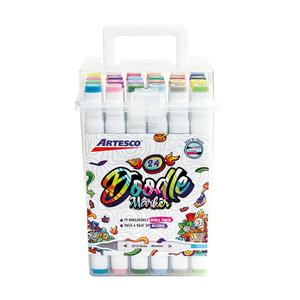 MARCADORES A BASE DE ALCOHOL ARTESCO DOODLE MARKERS X 24 UND