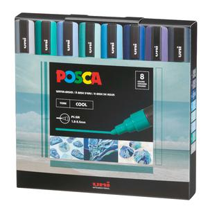 MARCADORES POSCA PC-5M COOL COLOR ESTUCHE X 8 UND