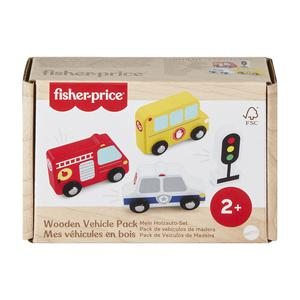 PACK FISHER PRICE VEHĂCULOS MADERA X 4 PIEZAS