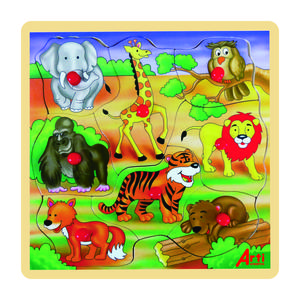 JUEGO DIDÁCTICO ARTI CREATIVO ENCAJE DE MADERA LA JUNGLA