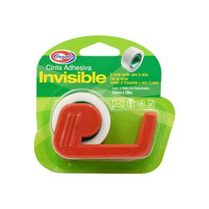 CINTA ADHESIVA PEGAFAN INVISIBLE 19 MM X 20 M CON DISPENSADOR