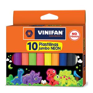 PLASTILINA JUMBO VINIFAN NEÓN X 10 UND