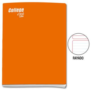 CUADERNO RAYADO DELUXE COLLEGE A4 NARANJA 100 HOJAS