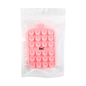 SOPORTE DE VENTOSAS ITEC PARA CELULARES ROSADO