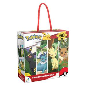 SET ROMPECABEZAS POKEMON 4 EN 1 EEVEE X 60 PIEZAS