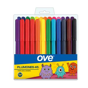 PLUMONES OVE DELGADOS 45 ESTUCHE X 24 UND