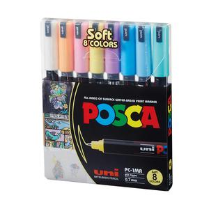 MARCADORES POSCA PC-1MR SOFT ESTUCHE X 8 UND