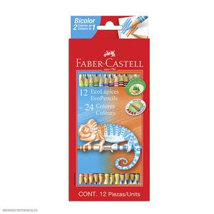 COLORES LARGOS BICOLOR FABER CASTELL X 12 UND