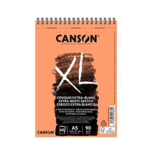BLOCK XL CANSON A5 ESPIRAL CROQUIS 60 HOJAS 90 G MARFIL