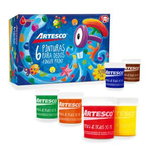 PINTURA PARA DEDOS ARTESCO X 6 UND