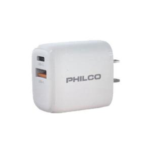 CARGADOR DE PARED PHILCO USB-A Y C 20W