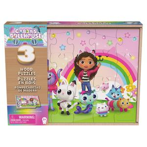PACK X3 ROMPECABEZAS DE MADERA SPIN MASTER GAMES GABBYS DOLLHOUSE