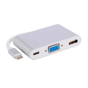ADAPTADOR VOLTO TIPO C A USB/VGA/ESTEREO