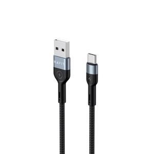 CABLE DE CARGA HAVIT CB623C USB A TIPO-C 1M CABLE NYLON NEGRO