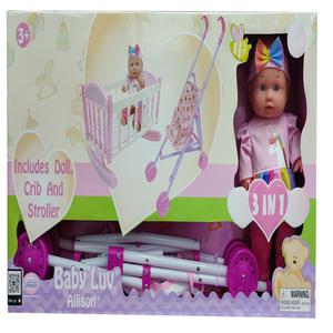 MUĂECA BEBĂ BABY LUV 3 EN 1 30 CM