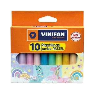 PLASTILINA JUMBO VINIFAN PASTEL X 10 UND