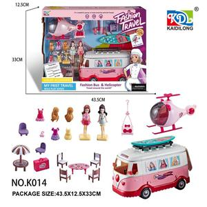 CAMPER DE VIAJE Y HELICÓPTERO CON MUÑECA