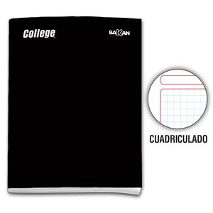 CUADERNO CUADRICULADO DELUXE COLLEGE BAKAN A4 NEGRO 80 HOJAS