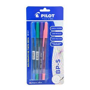 BOLĂGRAFO PILOT BP-SF PUNTA FINA X 4 UND