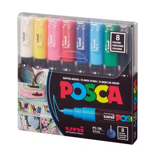 MARCADORES POSCA PC-1M BÁSICO ESTUCHE X 8 UND