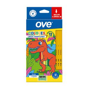 COLORES TRIANGULARES OVE LARGOS X 12 + 3 UND