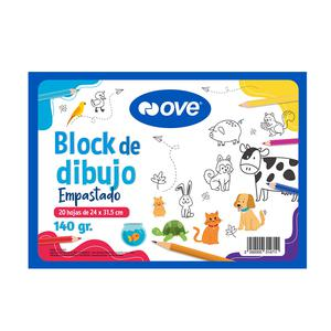 BLOCK DE DIBUJO EMPASTADO OVE 24 X 31.5 CM 20 HOJAS
