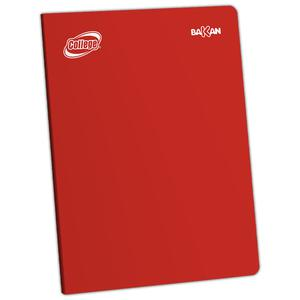 CUADERNO TRIPLE RENGLÓN DELUXE COLLEGE BAKAN A4 ROJO 80 HOJAS