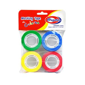 CINTA MASKING TAPE PEGAFAN 3/4'' X 10.94 YD PACK X 4 UND