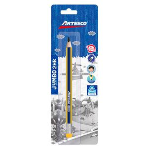 LÁPIZ 2HB JUMBO ARTESCO CON BORRADOR X 1 UND