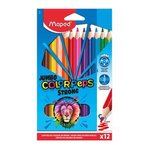 COLORES LARGOS GRUESOS MAPED COLORPEPS ESTUCHE CARTÓN X 12 UND