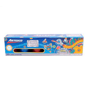 TÉMPERA ARTESCO METÁLICA SET X 6 COLORES + PINCEL