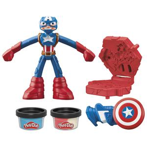 SET DE PLASTILINAS PLAY DOH MARVEL CAPITÁN AMÉRICA ESCUDO SELLO