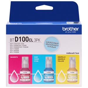 PACK TINTA BROTHER BTD100CL3PK X 3 UND