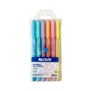 BOLĂGRAFO OVE TRI-X PASTEL X 6 UND