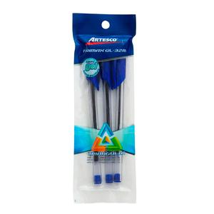 BOLĂGRAFO ARTESCO TRIMAX GL-32M AZUL X 3 UND
