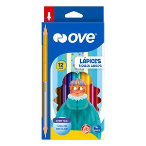 COLORES LARGOS BICOLOR OVE TRIANGULARES X 12 UND