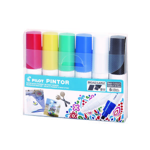 MARCADOR PILOT PINTOR BÁSICO PUNTA BISELADA X 6 UND