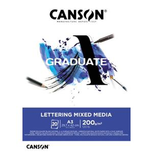 BLOCK CANSON LETTERING MIX MEDIA A3 GRADUATE 200 GR 20 HOJAS