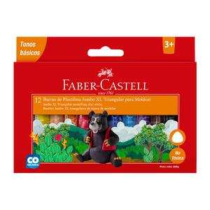 PLASTILINA JUMBO FABER CASTELL XL ESTUCHE X 12 UND