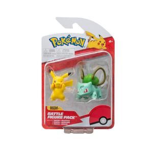 PACK FIGURA BULBASAUR Y PIKACHU POKEMON BATALLA X 2 UND