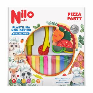 PLASTILINA NILO NON-DRYING PIZZA PARTY X 12 UND