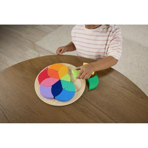 JUEGO DE ROMPECABEZAS FISHER PRICE RUEDA DE COLORES DE MADERA