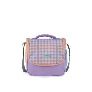 LONCHERA ADRI MEDIANO VICHY COLOR BLOCK LILA